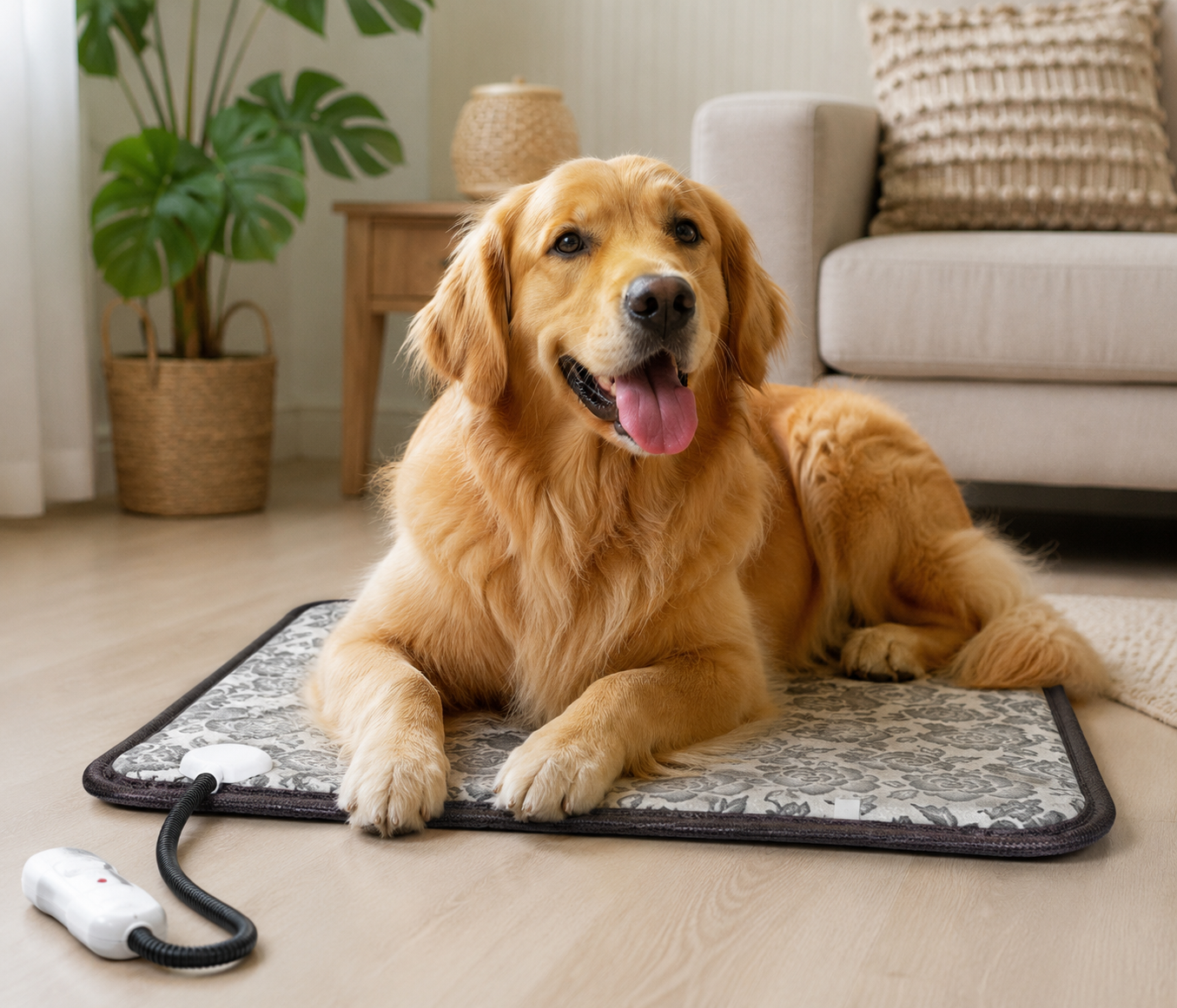 Heated Pet Bed Mat – Adjustable Warming Pad